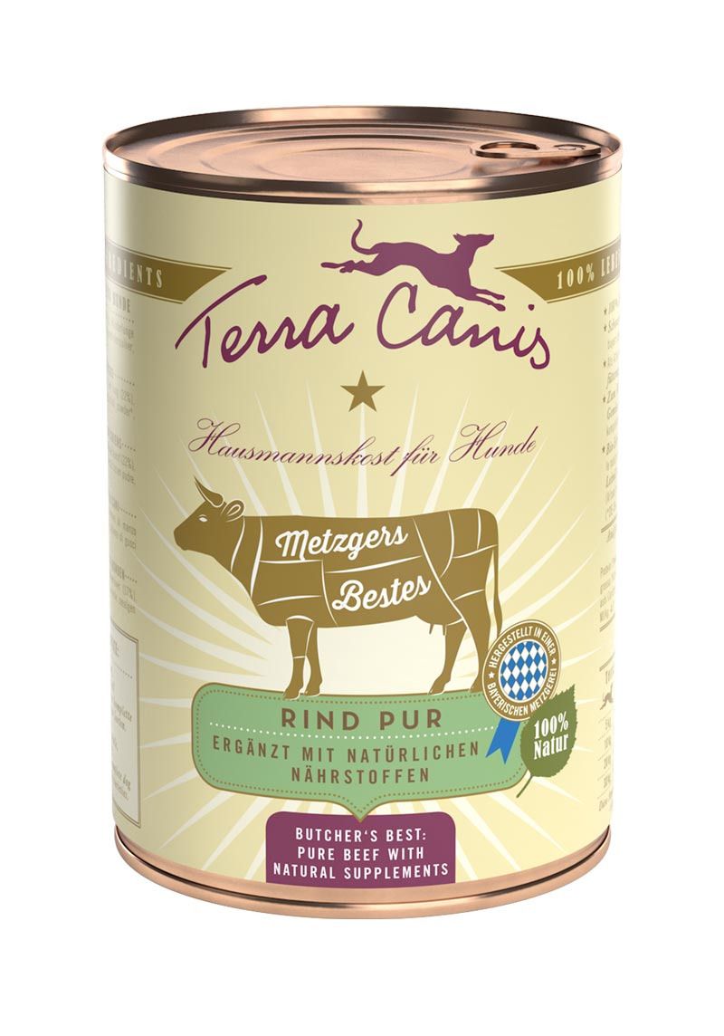 BARF Hundefutter in Dosen Fleisch pur