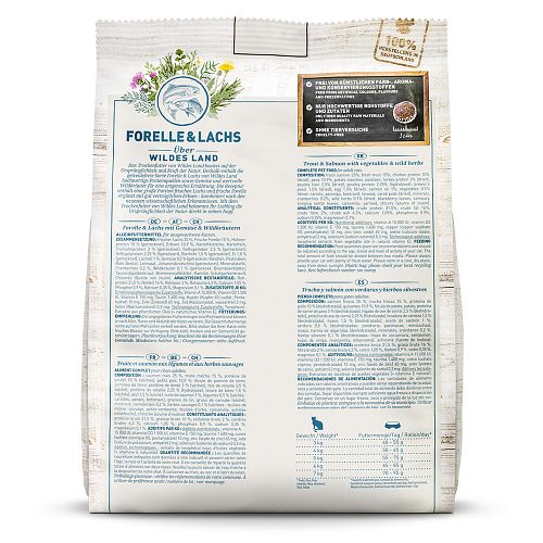 WILDES LAND Katze Forelle und Lachs