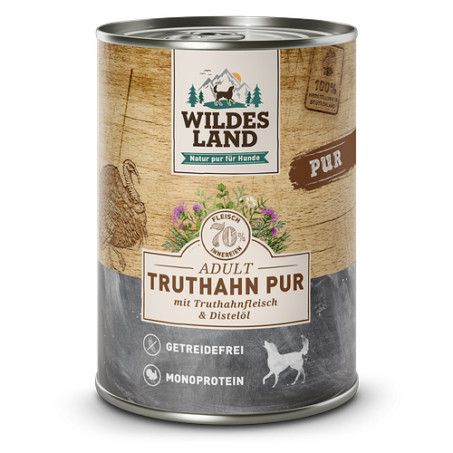 Wildes Land PUR Hundenassfutter 400g