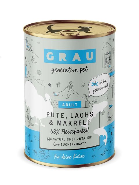 grau Katze 400 Gramm KatzennassfutterVorschaubild