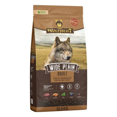 WOLFSBLUT Wide Plain Pferdefleisch mit Süßkartoffeln Hundetrockenfutter