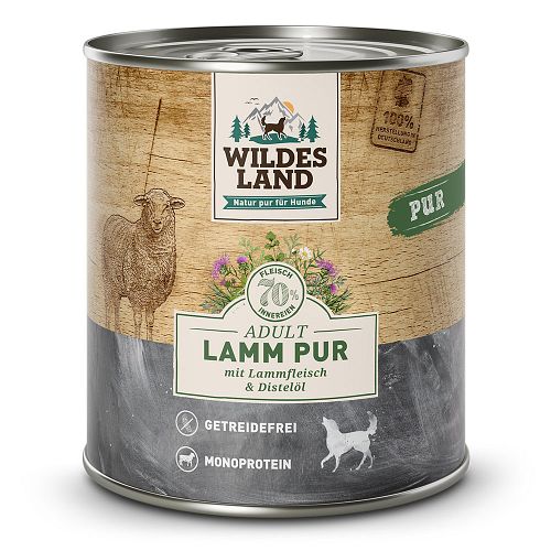 Wildes Land PUR Hundenassfutter 800g