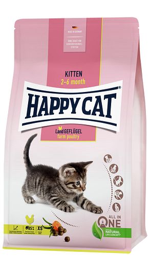 HAPPY CAT Supreme Young Kitten Land-Geflügel 1,3 Kilogramm Katzentrockenfutter