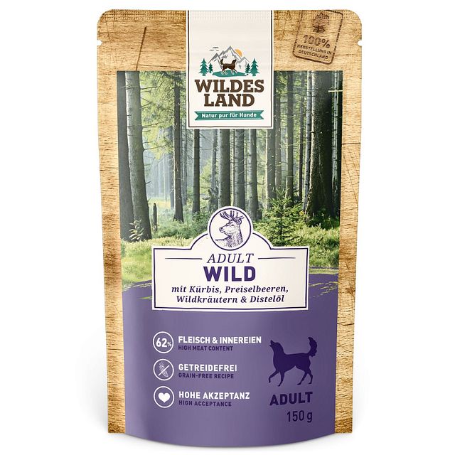 Wildes Land Hundenassfutter 150gVorschaubild