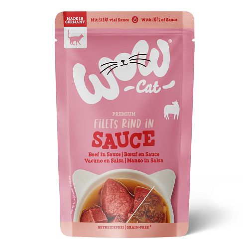 WOW Cat Saucen-Menü mit Filetstückchen - Katzenassfutter