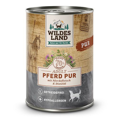 Wildes Land PUR Hundenassfutter 400g