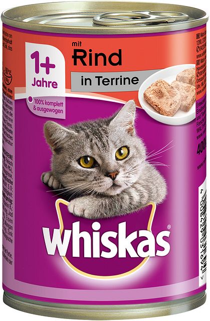 Whiskas 1+ Terrine 400 Gramm KatzennassfutterVorschaubild