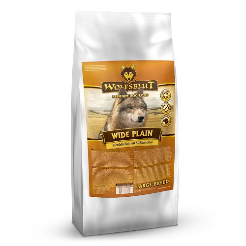 WOLFSBLUT Wide Plain Large Breed Pferdefleisch mit Süßkartoffeln Hundetrockenfutter