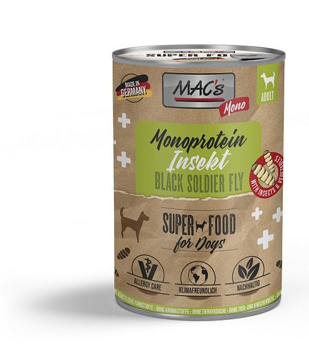 MAC´s DOG Mono Insekten Hundenassfutter