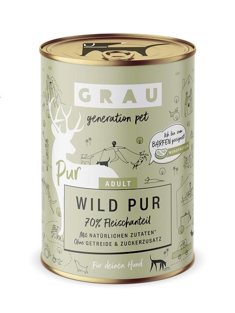 grau Hund 400 Gramm HundenassfutterVorschaubild
