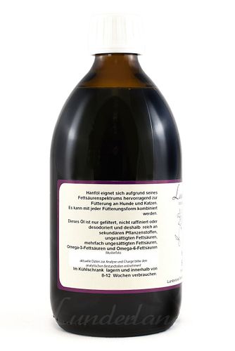 Lunderland 500ml Bio-Hanf-Öl