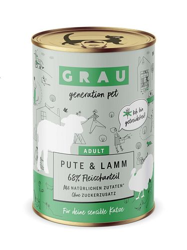 grau Katze 400 Gramm Katzennassfutter