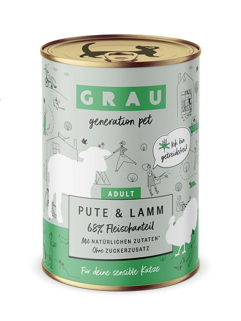 grau Katze 400 Gramm KatzennassfutterVorschaubild