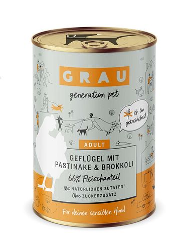grau Hund 400 Gramm Hundenassfutter