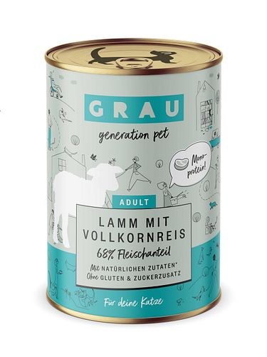 grau Katze 400 Gramm Katzennassfutter