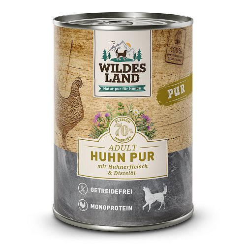 Wildes Land PUR Hundenassfutter 400g