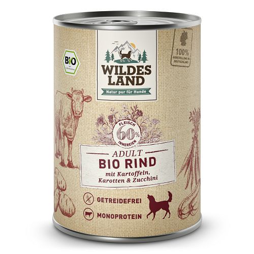 Wildes Land BIO Hundenassfutter 400g