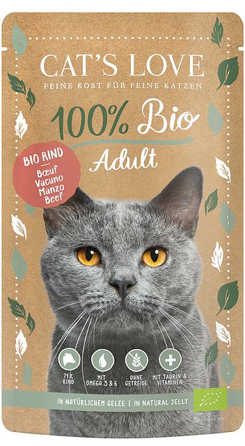 Cat's Love Adult Bio 100 Gramm KatzennassfutterVorschaubild