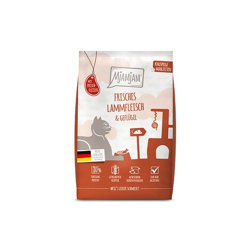 Mjamjam Frisches Lamm & Geflügel Katzentrockenfutter
