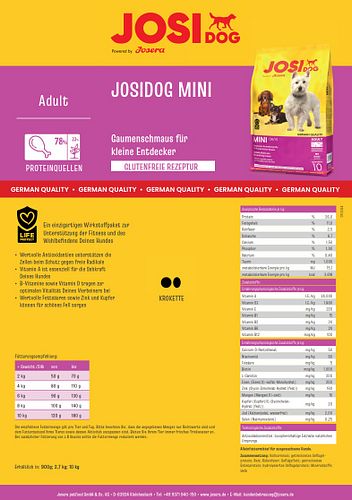 Josera JosiDog Mini Hundetrockenfutter