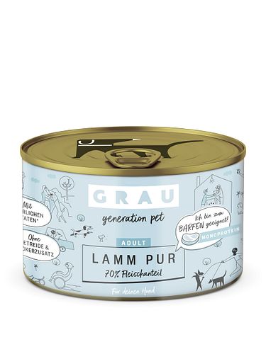 grau Hund 200 Gramm Hundenassfutter