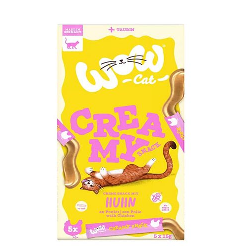 WOW Creamy Snack 5x15g Katzensnack