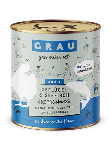 grau Katze 800 Gramm Katzennassfutter