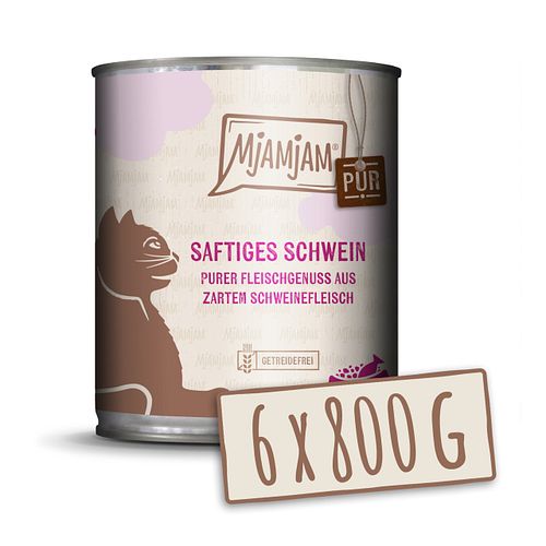 MJAMJAM Schwein pur Katzennassfutter