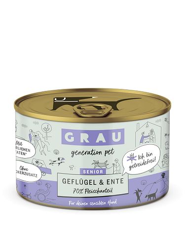 grau Hund 200 Gramm Hundenassfutter