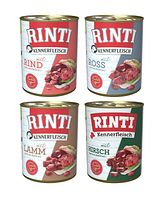 RINTI Kennerfleisch Dose 24 x 800g Mixpaket (Rind,Ross,Lamm,Hirsch) Hundenassfutter
