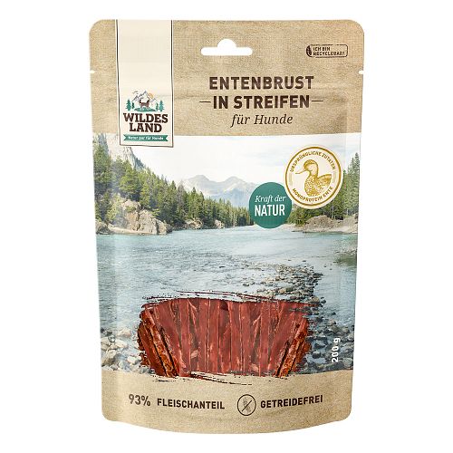 Wildes Land Entenbrust Hunde Snack