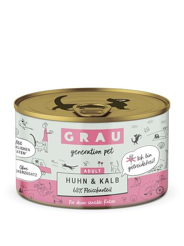grau Katze 200 Gramm Katzennassfutter