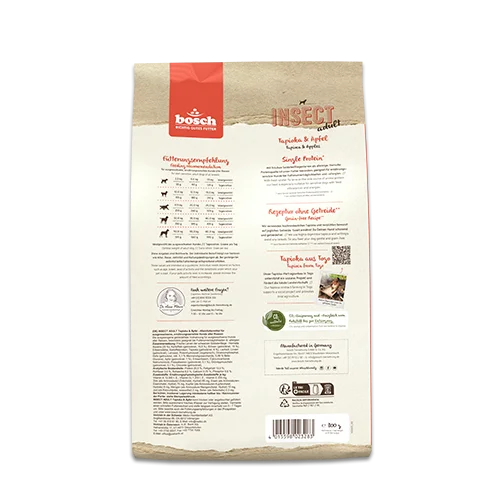 Bosch HPC INSECT Adult Tapioka mit Äpfel 800g 