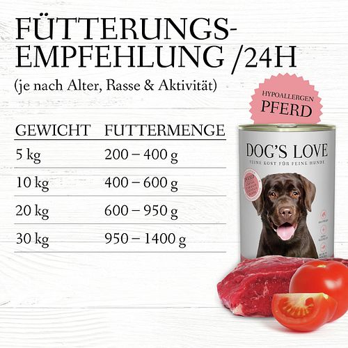 Dog's Love Hypoallergen 400g Dose Hundenassfutter