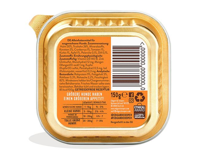 Edgard&Cooper Adult 150 Gramm Hundenassfutter