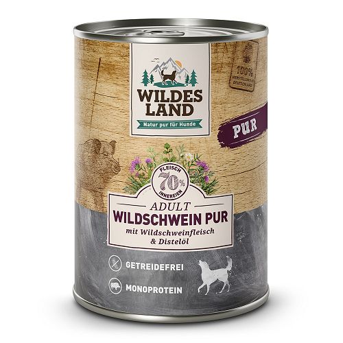 Wildes Land PUR Hundenassfutter 400g