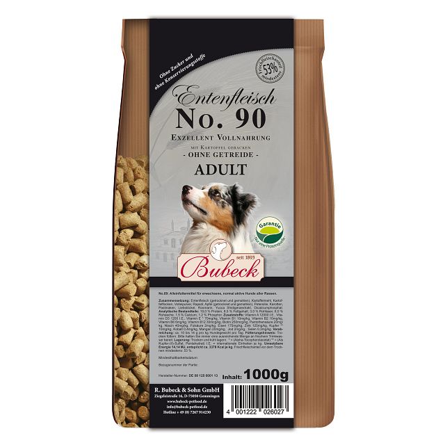 Bubeck Nr. 90 Adult Entenfleisch mit Kartoffel gebacken HundetrockenfutterVorschaubild