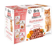 Brit Care Flavour Box Fillets in Soße Multipack 12 x 85 Gramm Katzennassfutter