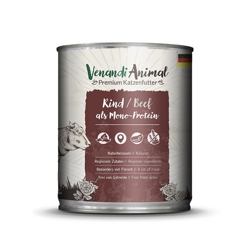 Venandi Animal Monoprotein 800g Katzennassfutter