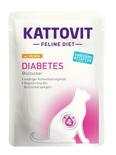 KATTOVIT Feline Diet Diabetes/Gewicht 85g Beutel Katzennassfutter Diätnahrung