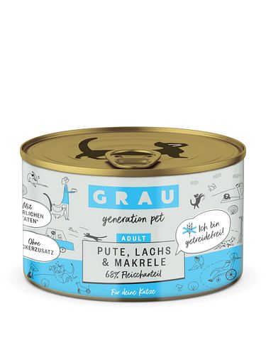 grau Katze 200 Gramm Katzennassfutter