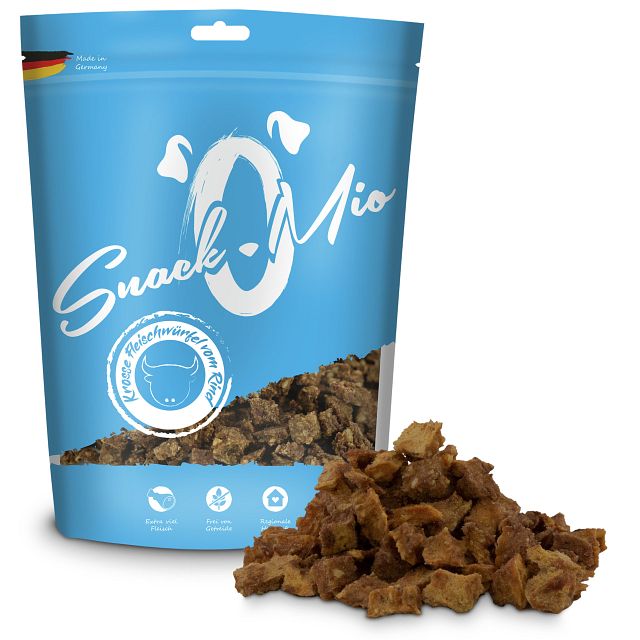 SnackOMio krosse Fleischwürfel 125 Gramm HundesnackVorschaubild