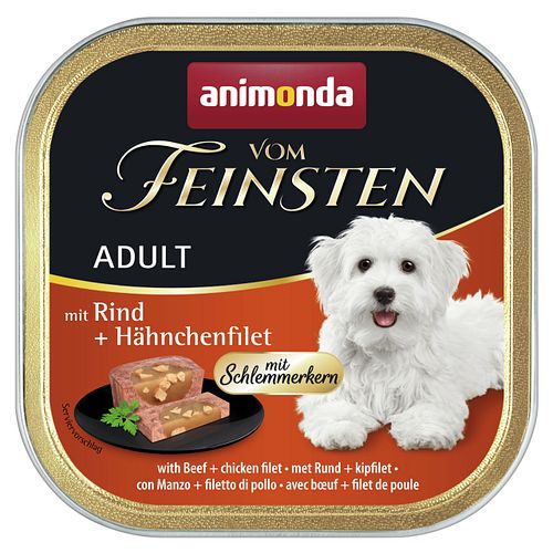animonda Vom Feinsten Adult mit Schlemmerkern 150g Schale Hundenassfutter