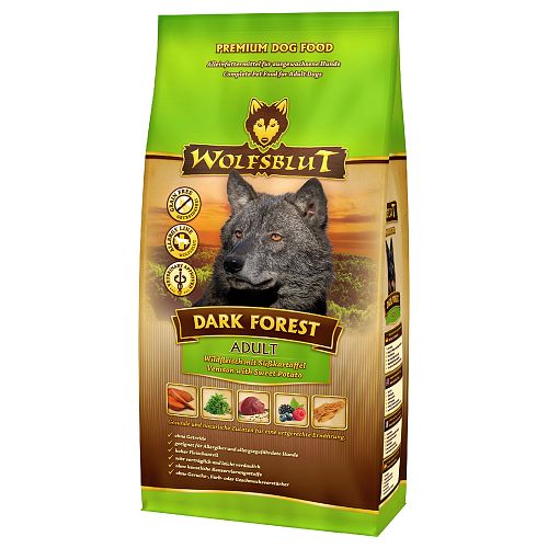 WOLFSBLUT Dark Forest Wildfleisch mit Süßkartoffeln Hundetrockenfutter