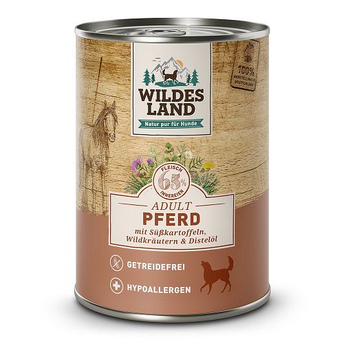 Wildes Land Hundenassfutter 400g