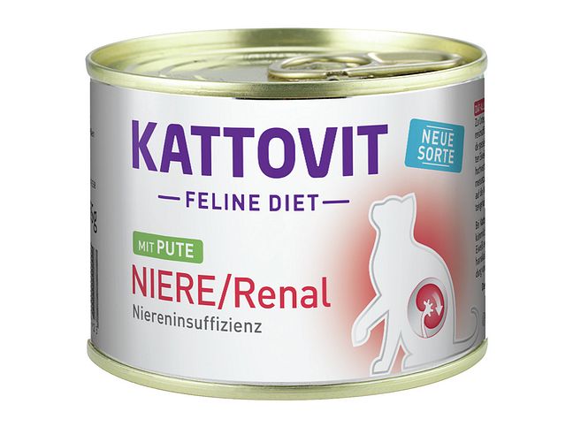KATTOVIT Feline Diet Niere/Renal 185g Dose Katzennassfutter Diätnahrung