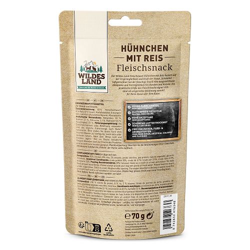 WILDES LAND Katze 70g Hühnchen mit Reis