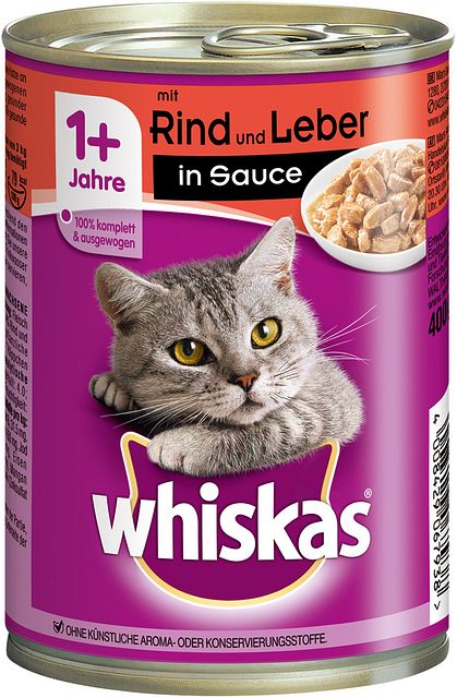 Whiskas 1+ Terrine in Sauce 400 Gramm KatzennassfutterVorschaubild