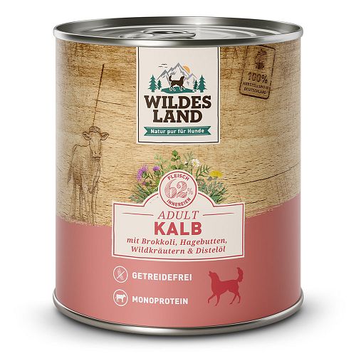 Wildes Land Hundenassfutter 800g
