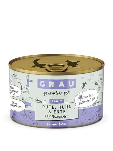 grau Katze 200 Gramm Katzennassfutter